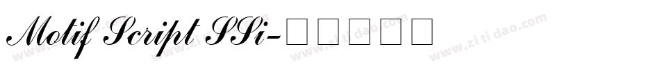 Motif Script SSi字体转换